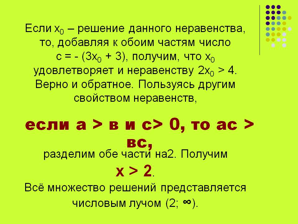 Множество решений