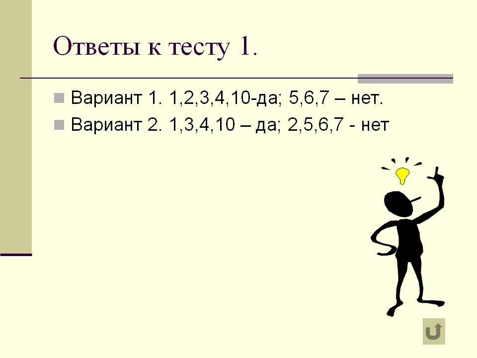 Ответы к тесту