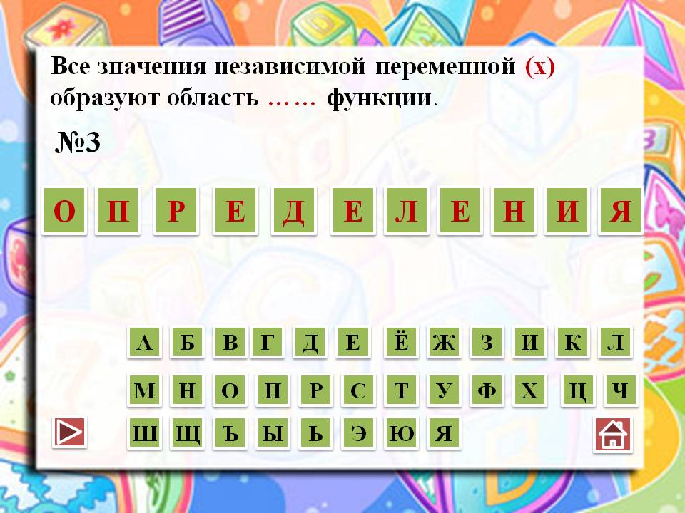 Значения независимой переменной
