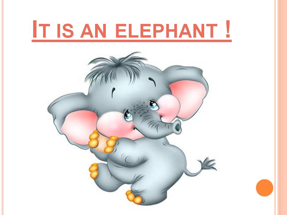 It is an elephant