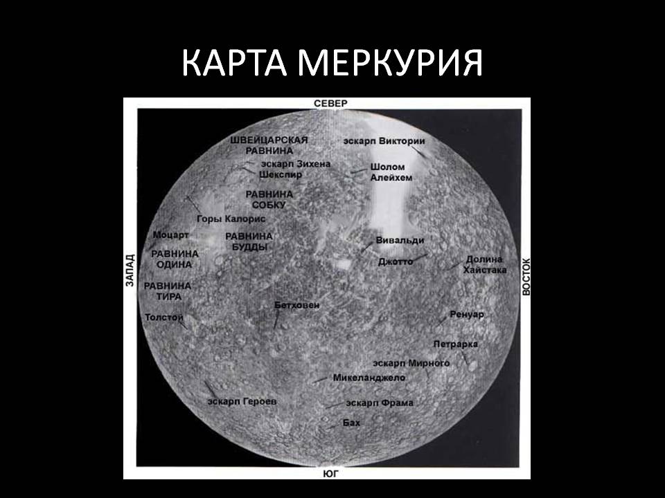 Карта меркурия