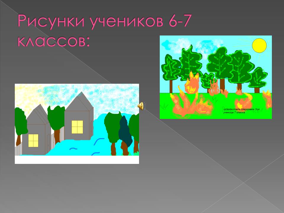 Рисунки учеников 6-7 классов