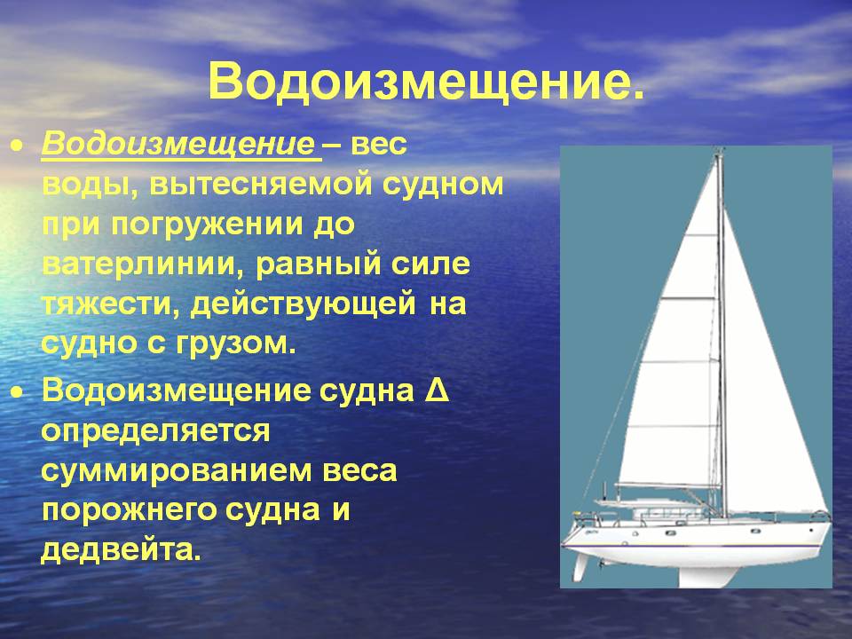 Водоизмещение Водоизмещение