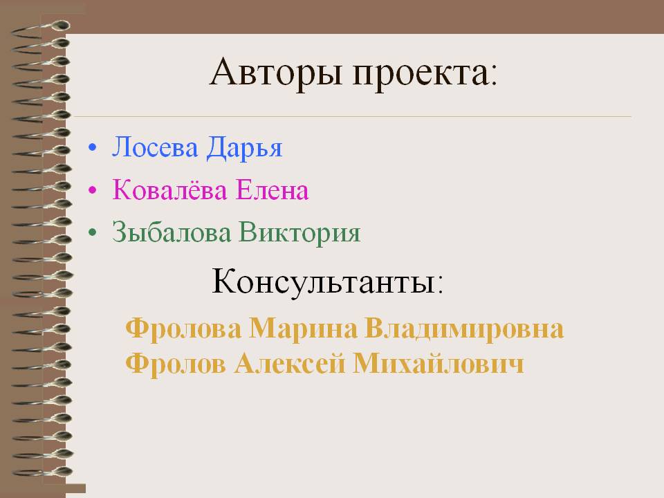 Авторы проекта: