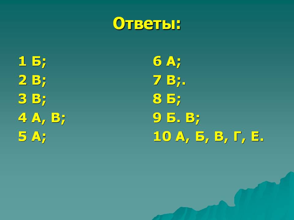 Ответы