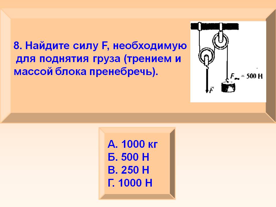 Найдите силу F