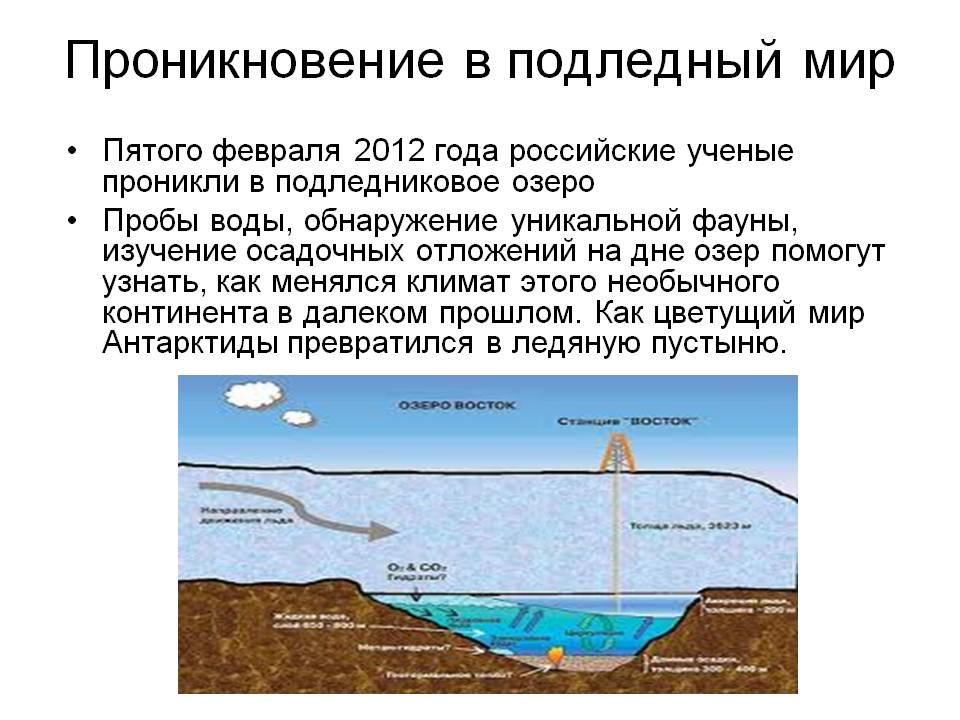 Проникновение в подледный мир