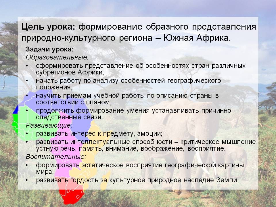 Цель урока: формирование образного представления природно-культурного