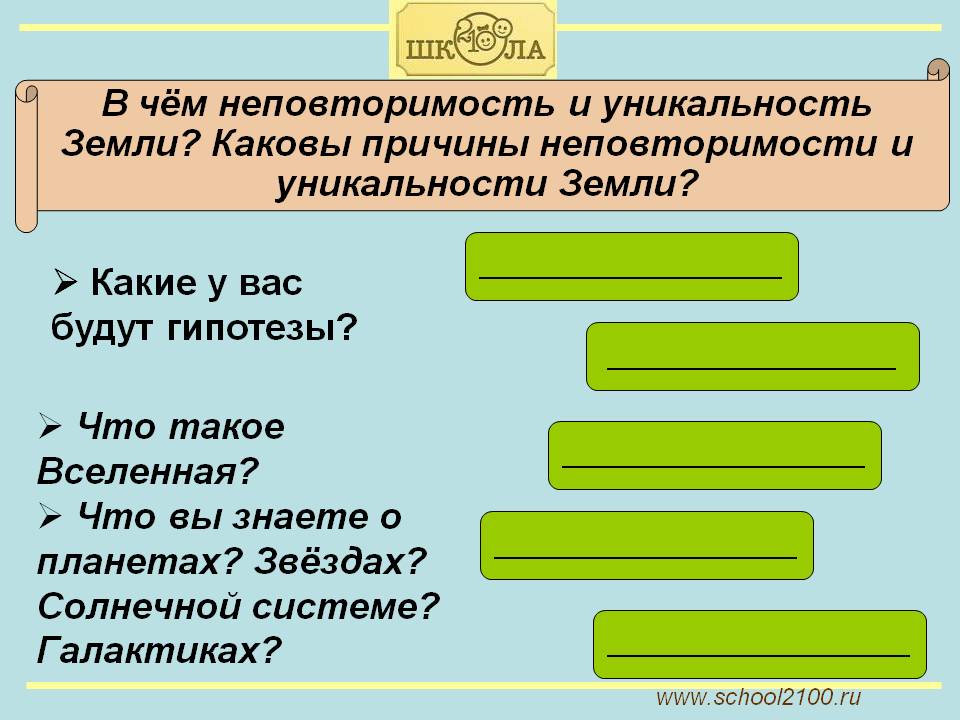 Неповторимость и уникальность Земли