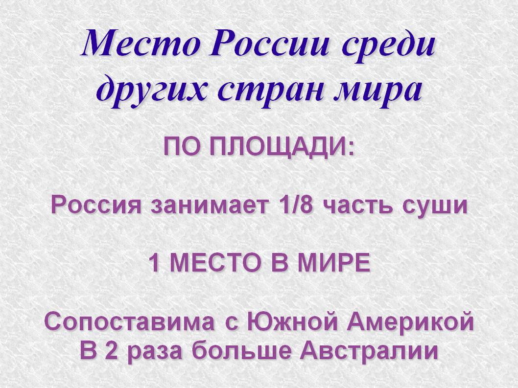 Место России