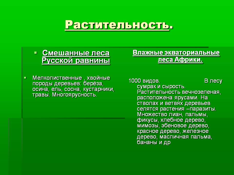 Растительность