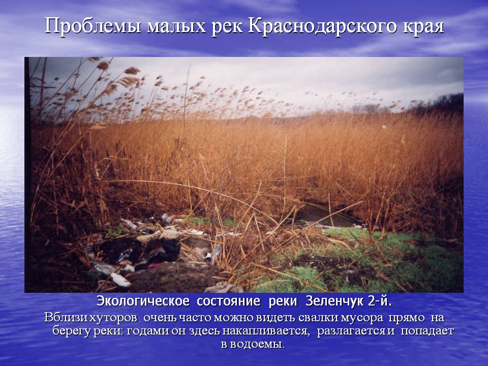 Проблемы малых рек