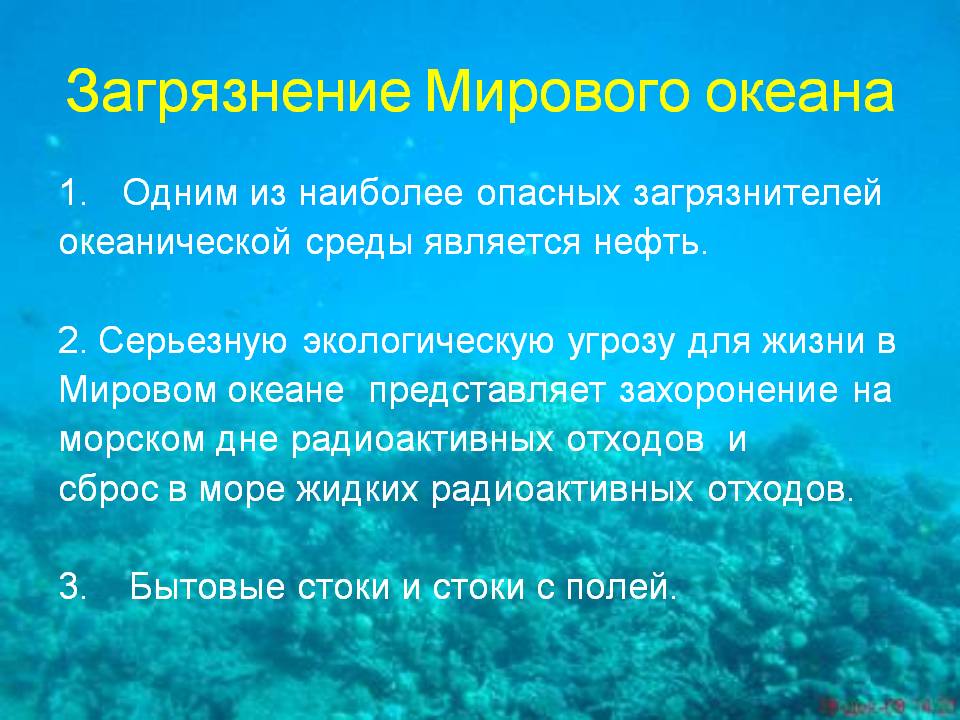 Загрязнение Мирового океана