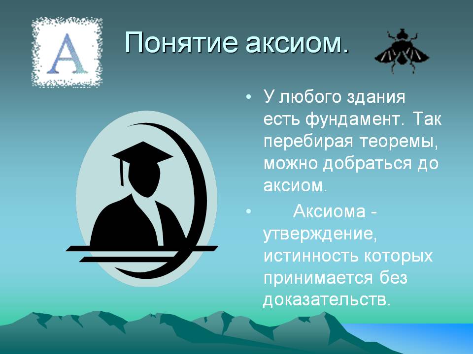 Понятие аксиом