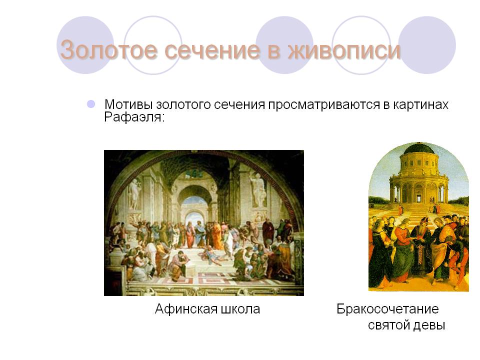 Золотое сечение в живописи