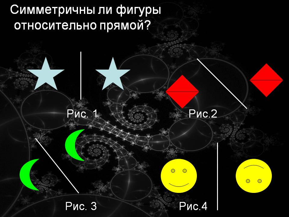 Симметричны ли фигуры относительно прямой