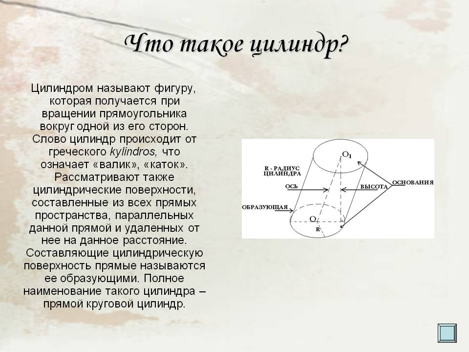Что такое цилиндр