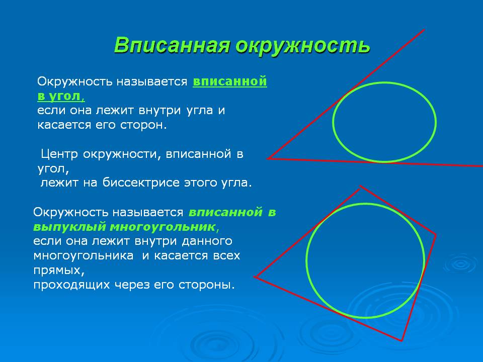 Вписанная окружность