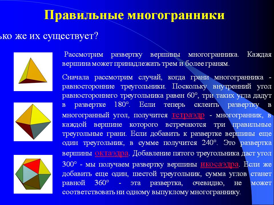 Правильные многогранники