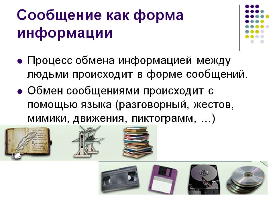 Сообщение как форма информации