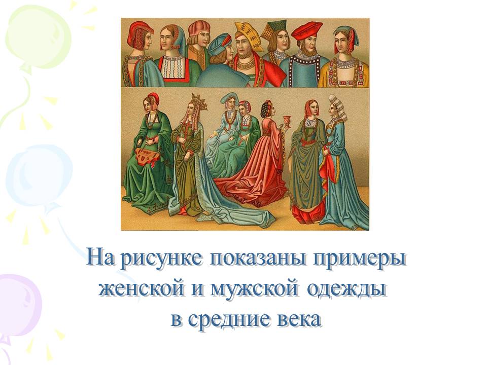 Примеры женской и мужской одежды