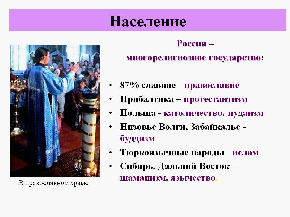 Россия – многорелигиозное государство