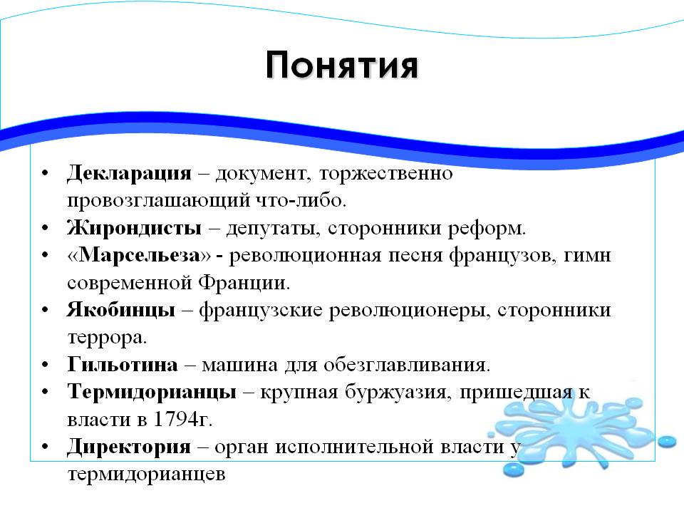Понятия
