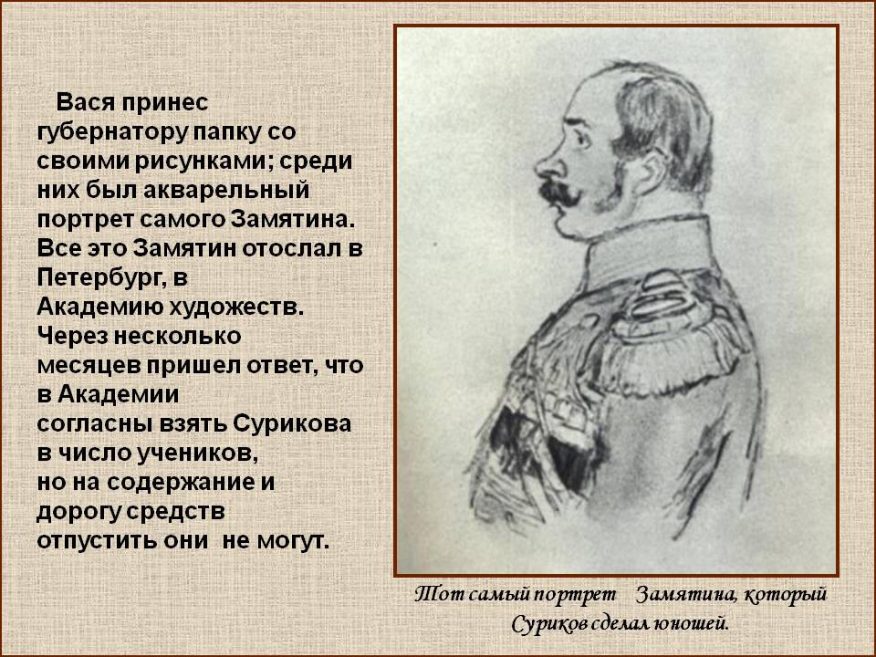 Акварельный портрет самого Замятина