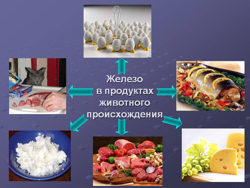 Железо в продуктах животного происхождения