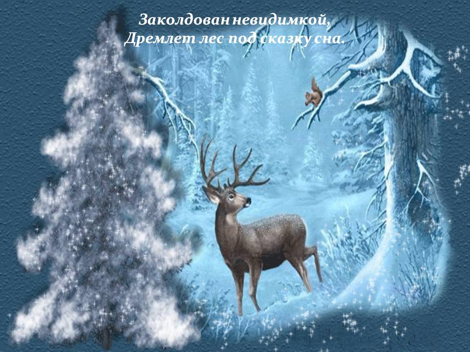 Заколдован невидимкой, дремлет лес под сказку сна