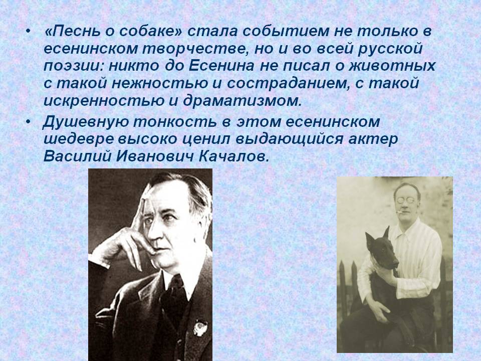 «Песнь о собаке» стала событием не только в есенинском творчестве, но