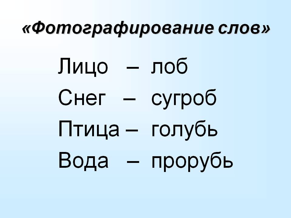 Лицо – Снег – Птица – Вода –