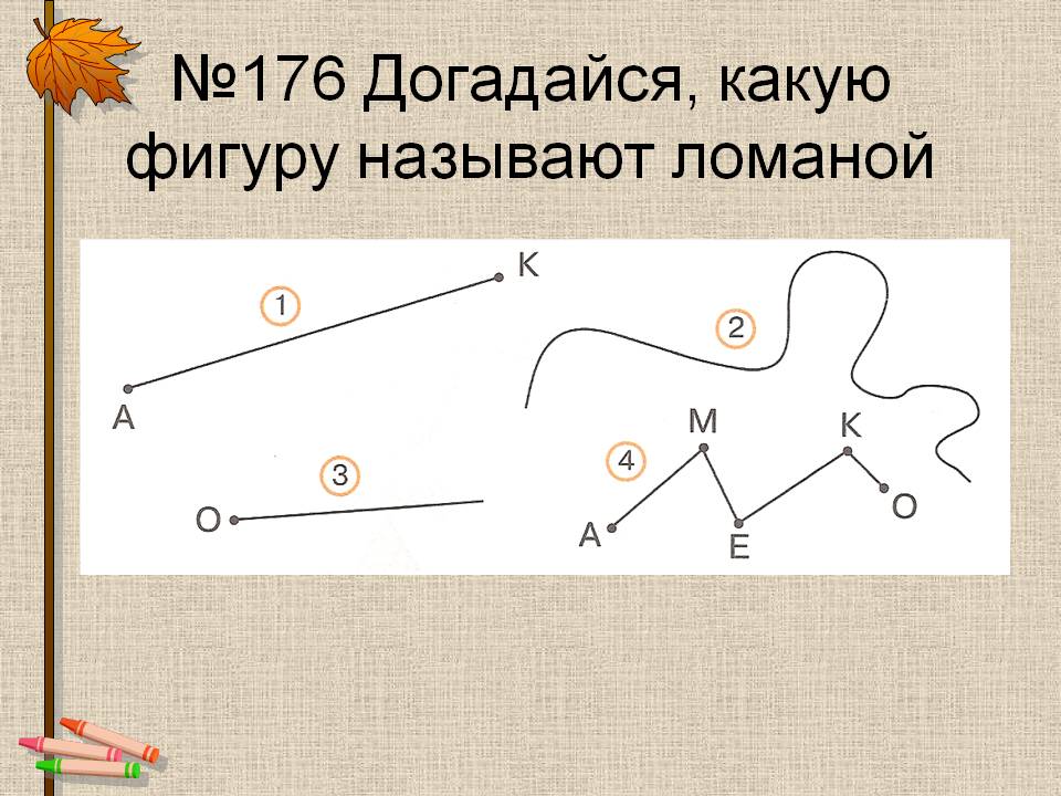 №176 Догадайся, какую фигуру называют ломаной