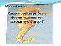 Какая морская рыба по форме напоминает шахматную фигуру