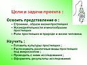 Цели и задачи проекта :