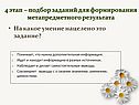 4 этап – подбор заданий для формирования метапредметного результата