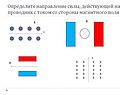 Определите направление силы, действующей на проводник с током со