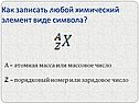Как записать любой химический элемент