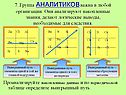 Группа аналитиков важна в любой организации