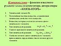 Ключевое слово – фамилия известного русского химика и композитора