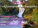 Тема урока: «Круговорот воды в природе»