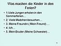 Was machen die Kinder in den Ferien