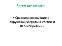 Отношение к окружающей среды