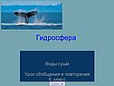 Гидросфера (урок обобщения и повторения знаний) 6 класс