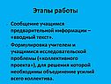 Этапы работы