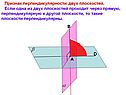 Признак перпендикулярности двух плоскостей