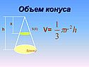 Объем конуса