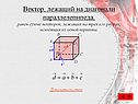 Вектор, лежащий на диагонали параллелепипеда