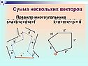 Сумма нескольких векторов