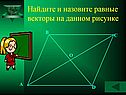 Найдите и назовите равные векторы на данном рисунке